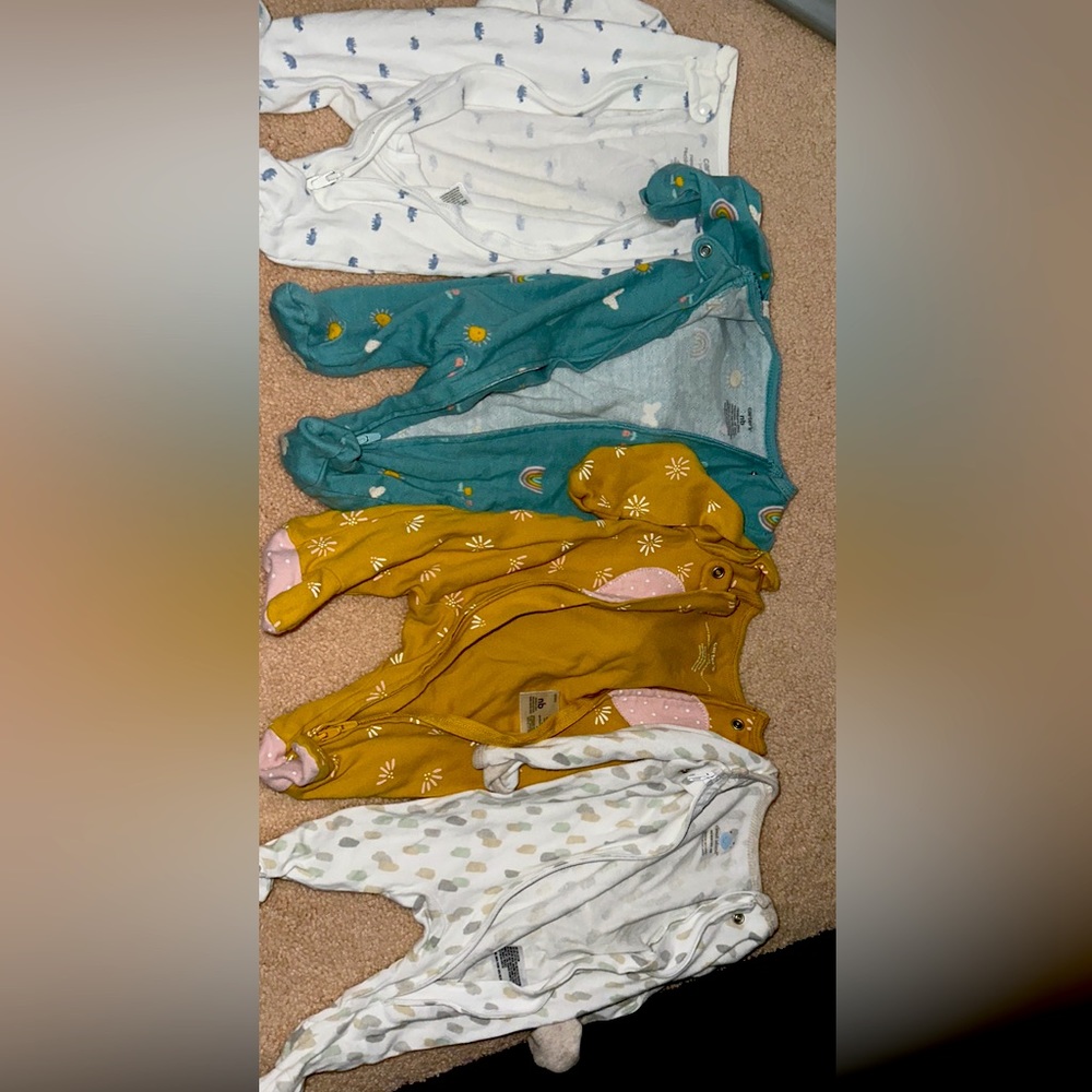 8 newborn girl pjs